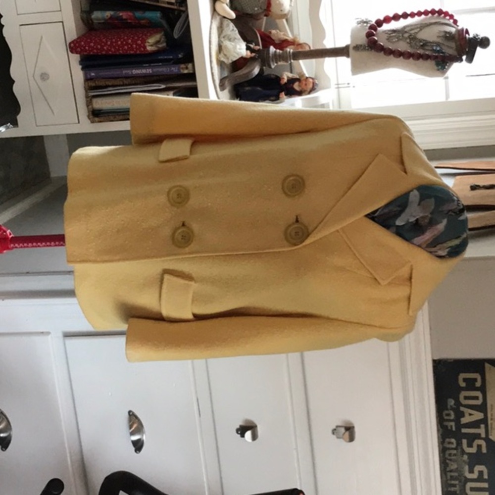 Vintage light wool fully lined Spring jacket, mint